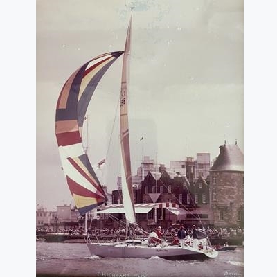 Highland Fling finishing first on the Squadron line Cowes 1985